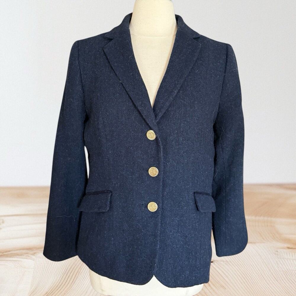 Talbots Navy Blue Three-Button Blazer